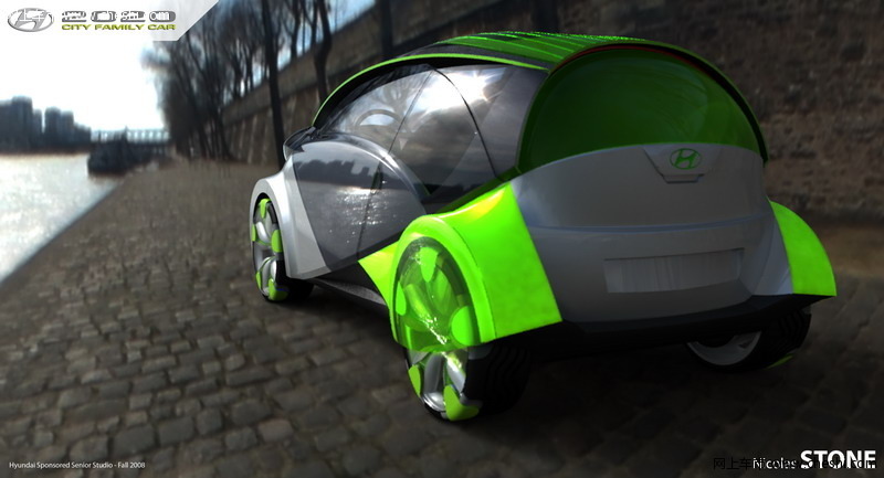 依靠太阳能行驶的概念车