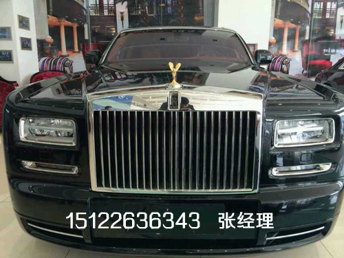 劳斯莱斯幻影加长版 黑色深玛瑙红内饰高清图片