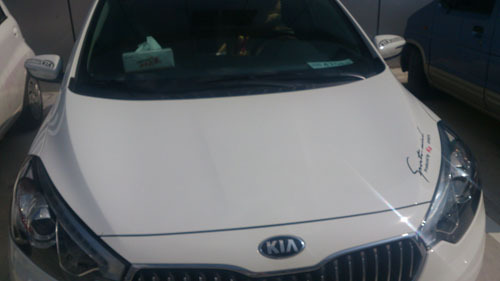 【起亚用户致同立世邦起亚4S店的感谢信-绵阳