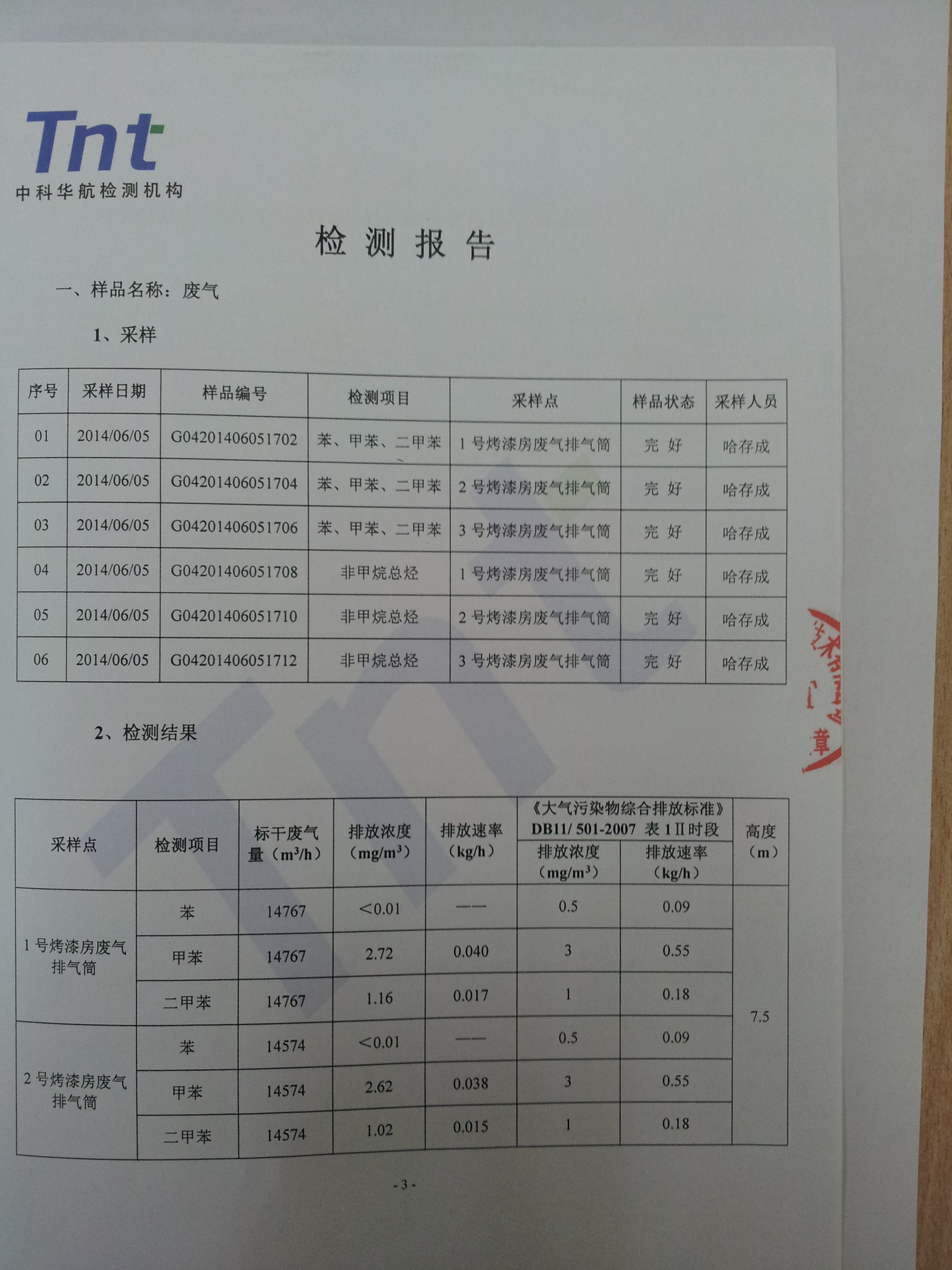 【北京京现4S店烤漆房检测报告_北京京现4S