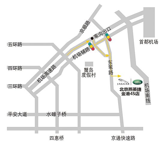 金港捷豹路虎4S店地图