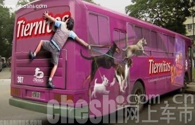 各国有趣公交车广告