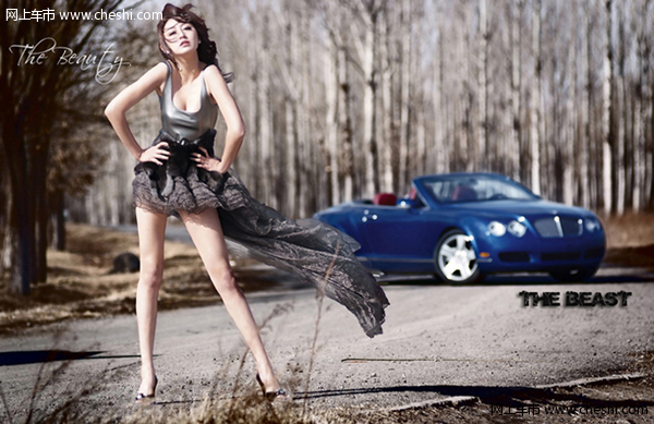 火辣深V迷情宾利
