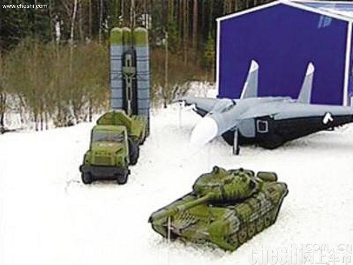 充气坦克战机-可骗卫星