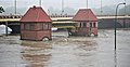 洪水淹沒停車場