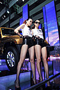 上海车展JEEP美腿模特