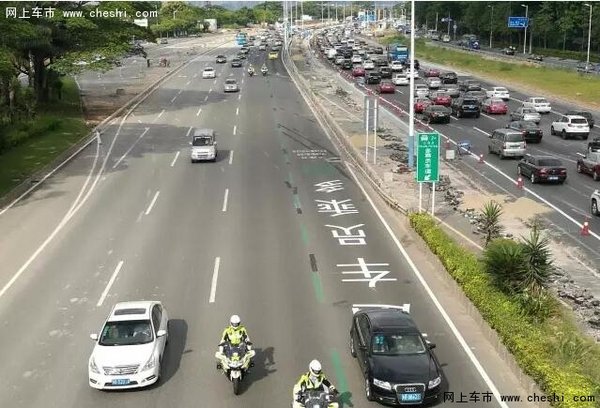 不要求前排深圳首条HOV车道8月1日起执法-图1