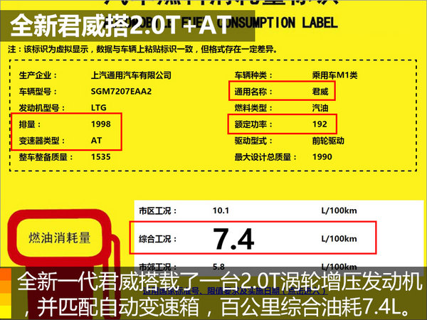 油耗下降20% 全新一代君威搭9AT下月将上市-图2