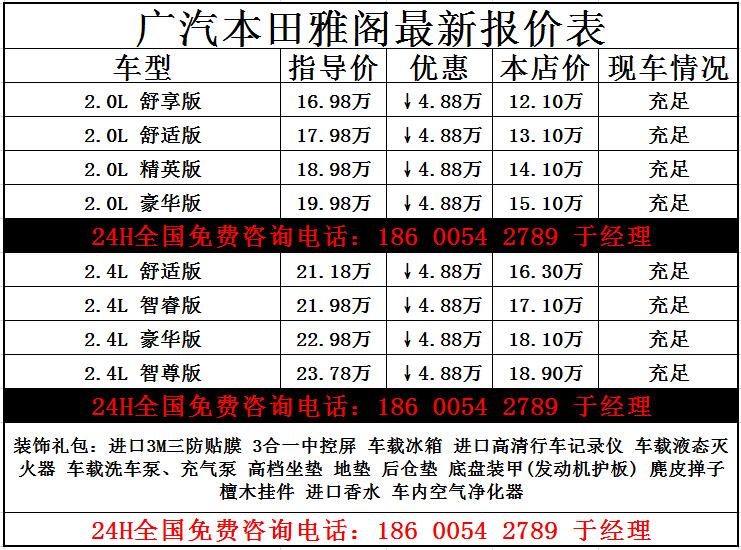 第十代雅阁最低价多少钱 新款雅阁怎么样