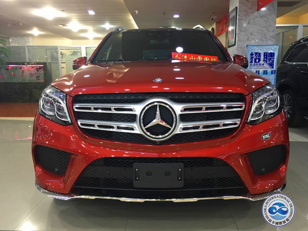 2017款平行進口奔馳gls450現車紅色魅影